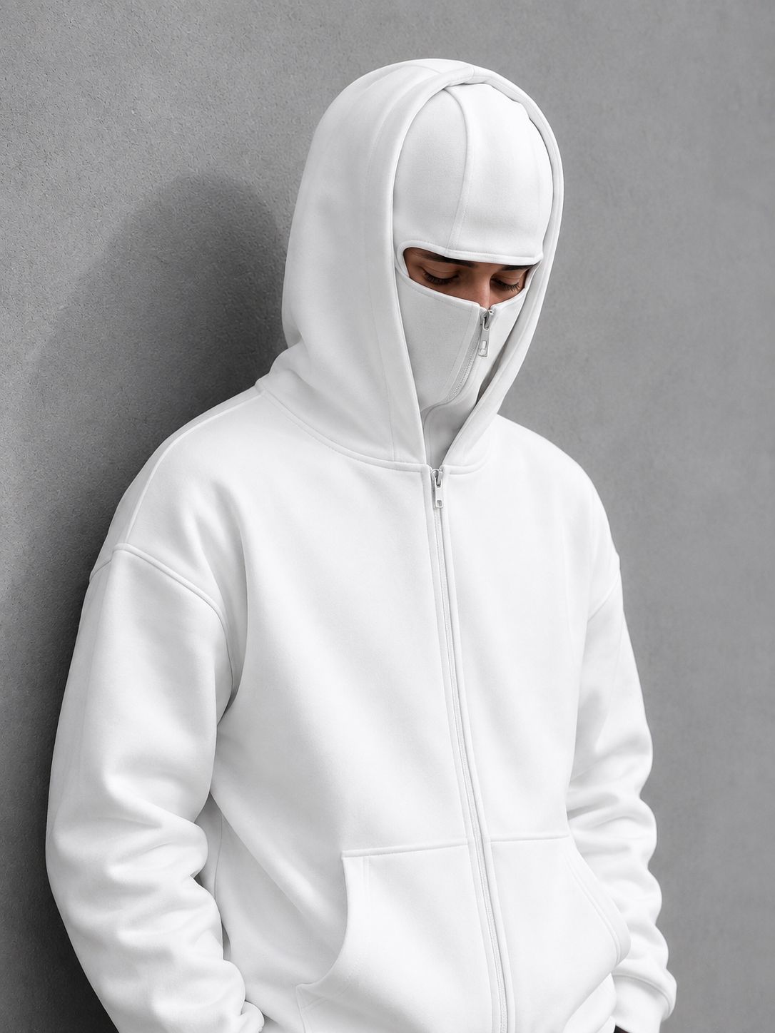 Frostcore Balaclava Zip Hoodie - White-1