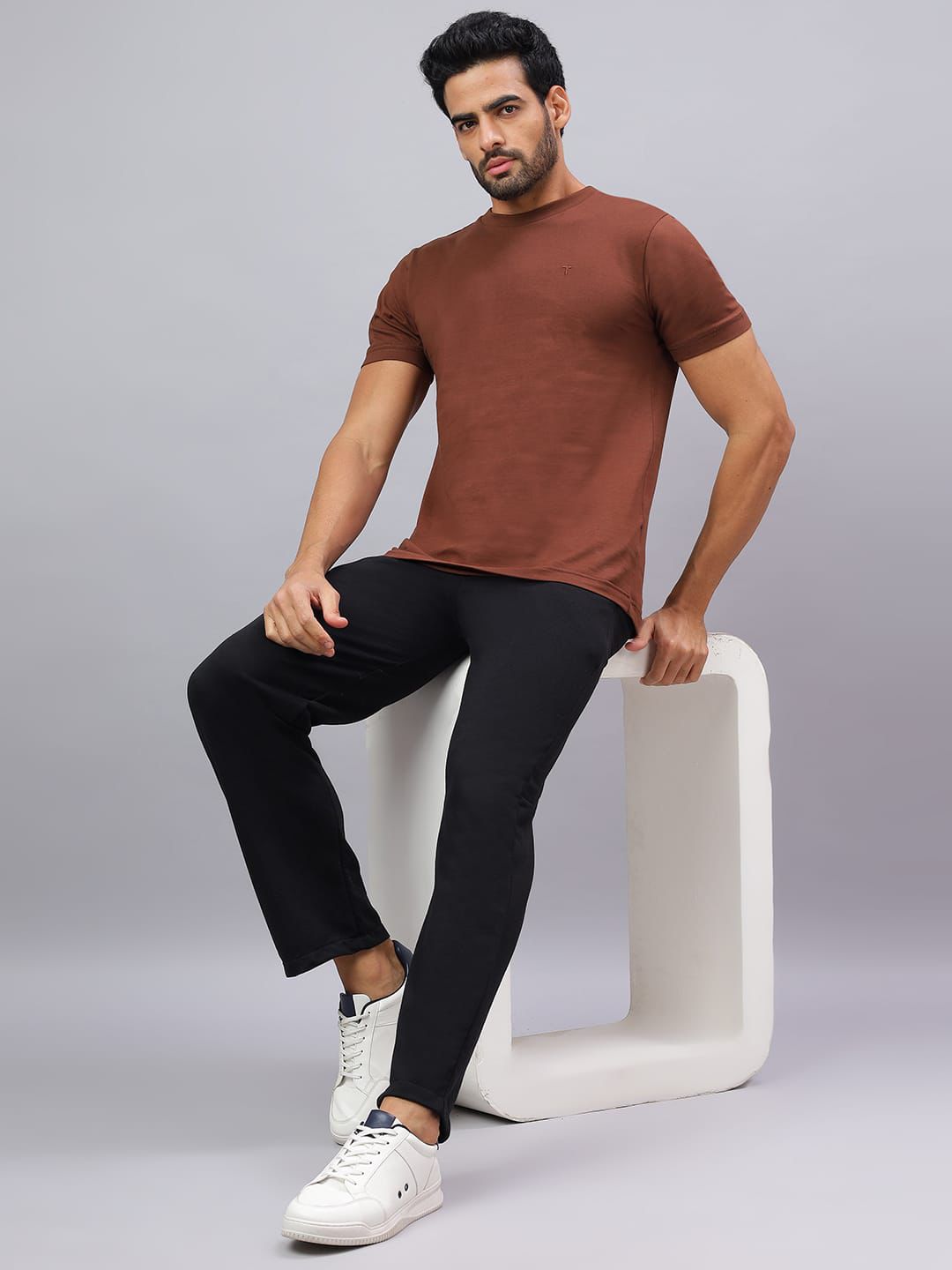 Black Core Relaxed Fit Track Pants