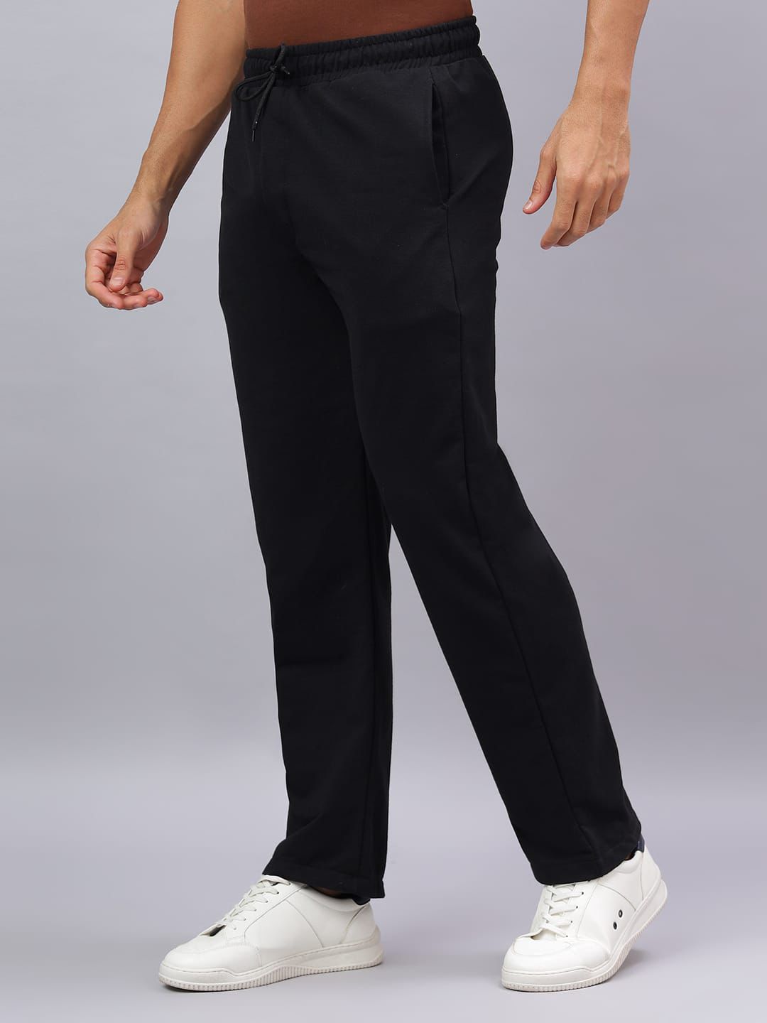 Black Core Relaxed Fit Track Pants