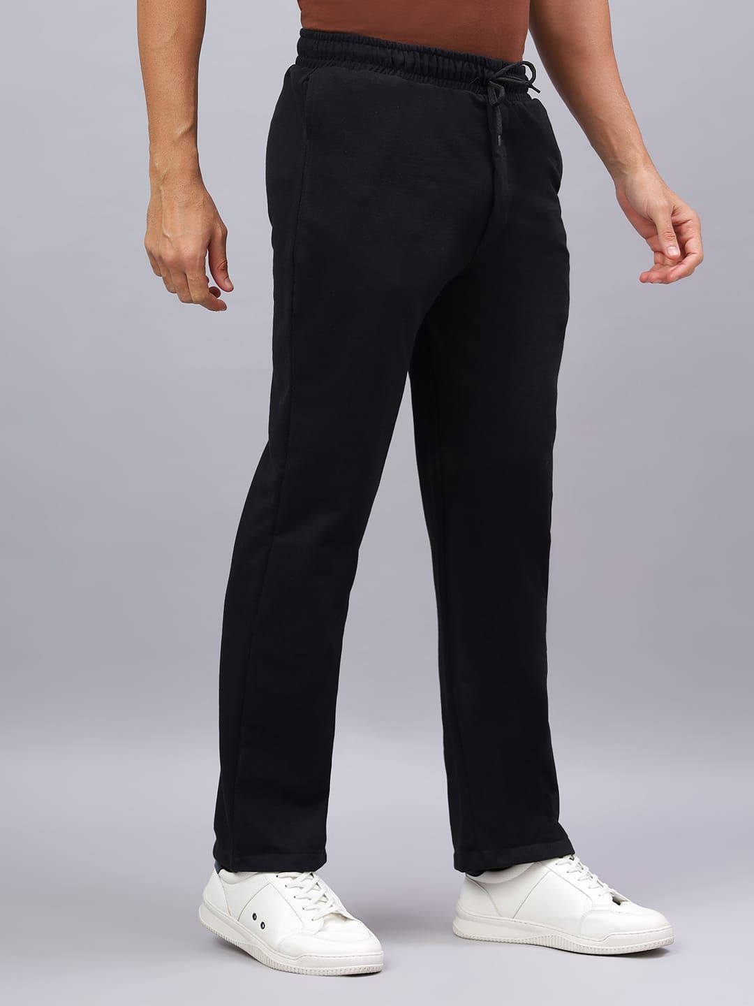 Black Core Relaxed Fit Track Pants