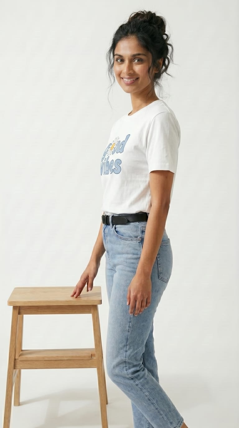 Good Vibes Daisy Graphic T-Shirt-6