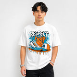 Men’s White Respect The Drip Graphic Printed T-Shirt