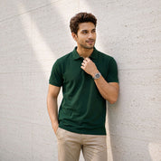 Bottle Green Relaxed Fit Polo Tee