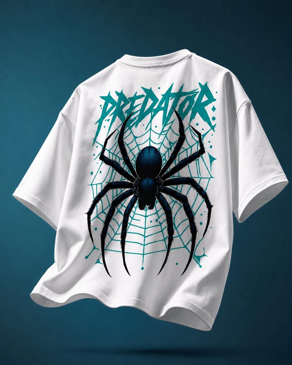 Predator Graphic Oversized T-Shirt – White | 230 GSM