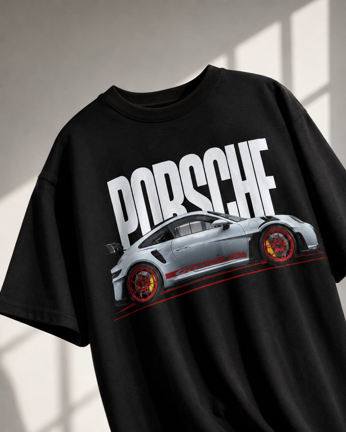 Porsche Graphic Oversized T-Shirt – Black |