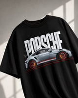 Porsche Graphic Oversized T-Shirt – Black |