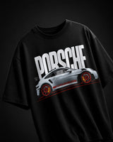 Porsche Graphic Oversized T-Shirt – Black | 230 GSM