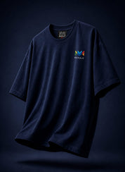 Feeling Berrygood Oversized Graphic T-Shirt – Navy Blue | Puff Print
