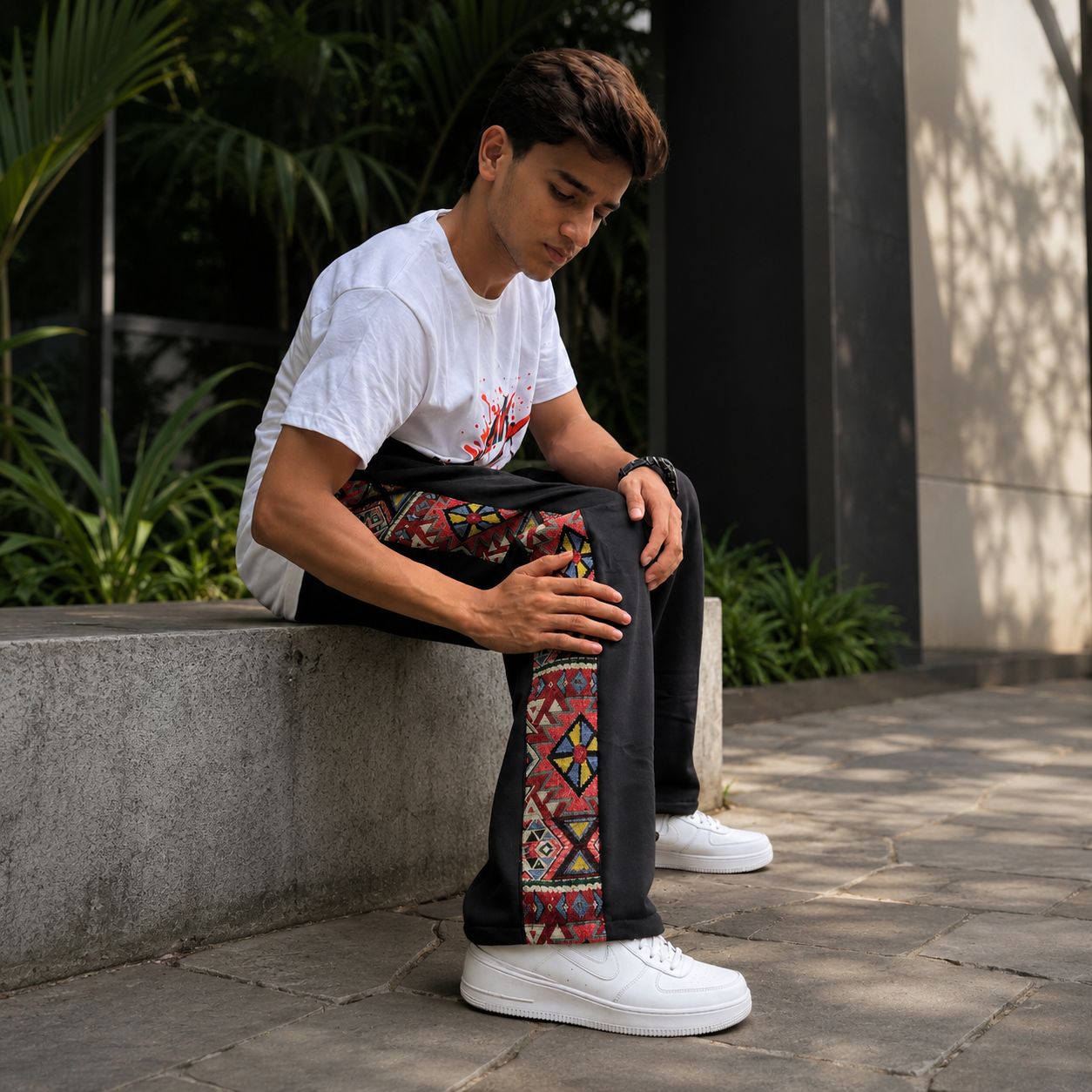 MOSAJC Nomad Stripe Trackpants – 260 GSM Premium Cotton