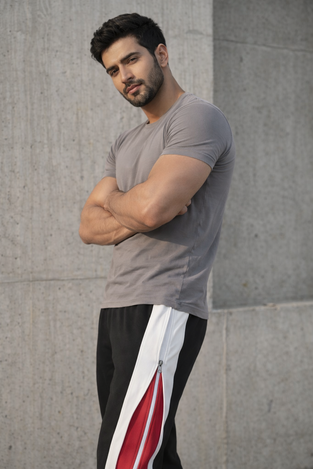 Triple Panel Zip Track Pants-4