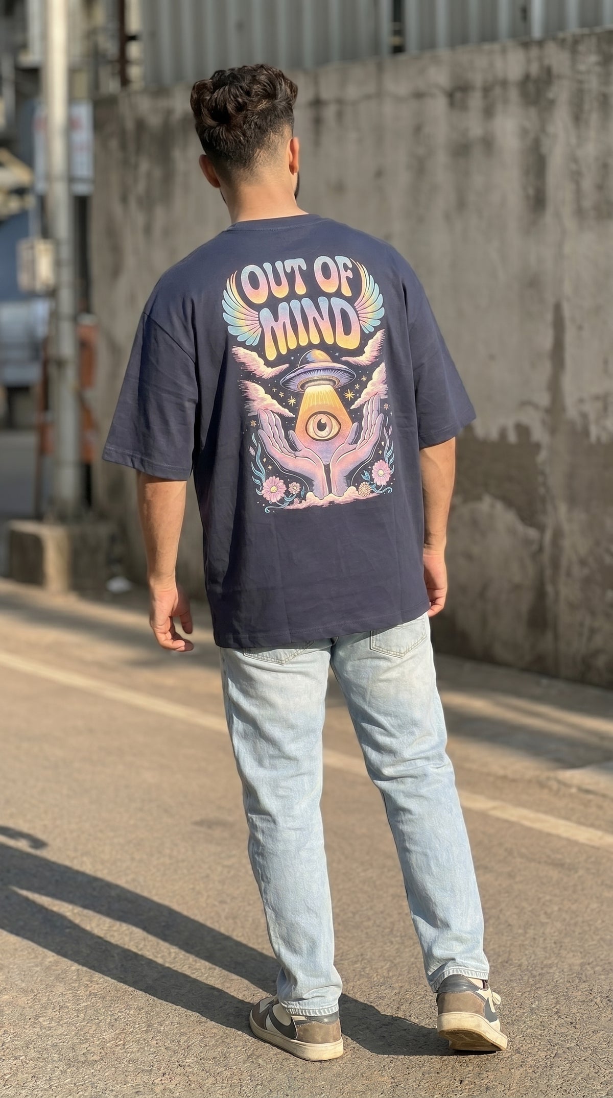 Out of Mind Oversized Graphic T-Shirt-5
