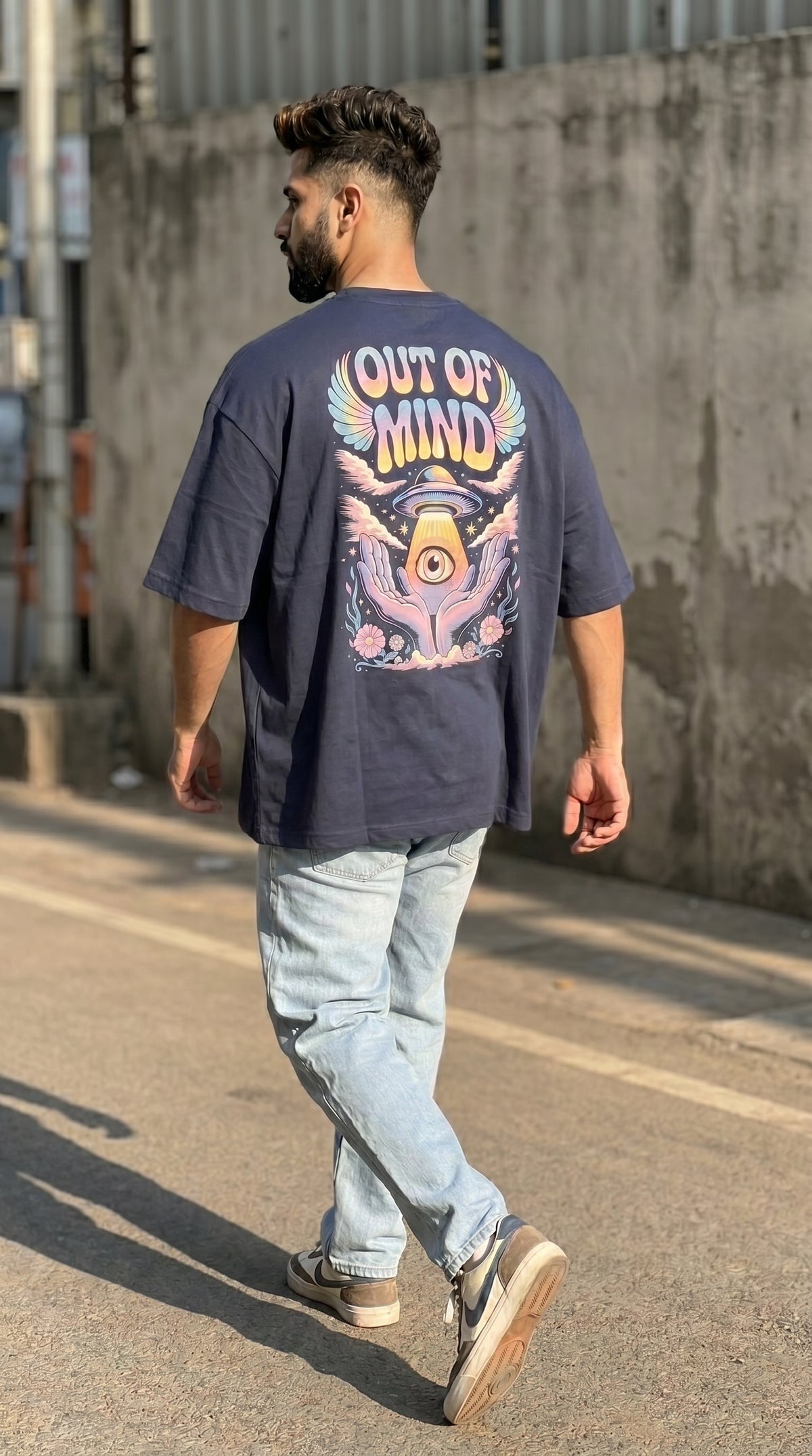 Out of Mind Oversized Graphic T-Shirt-3