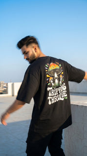 Tripping Thru Life Oversized Graphic T-Shirt