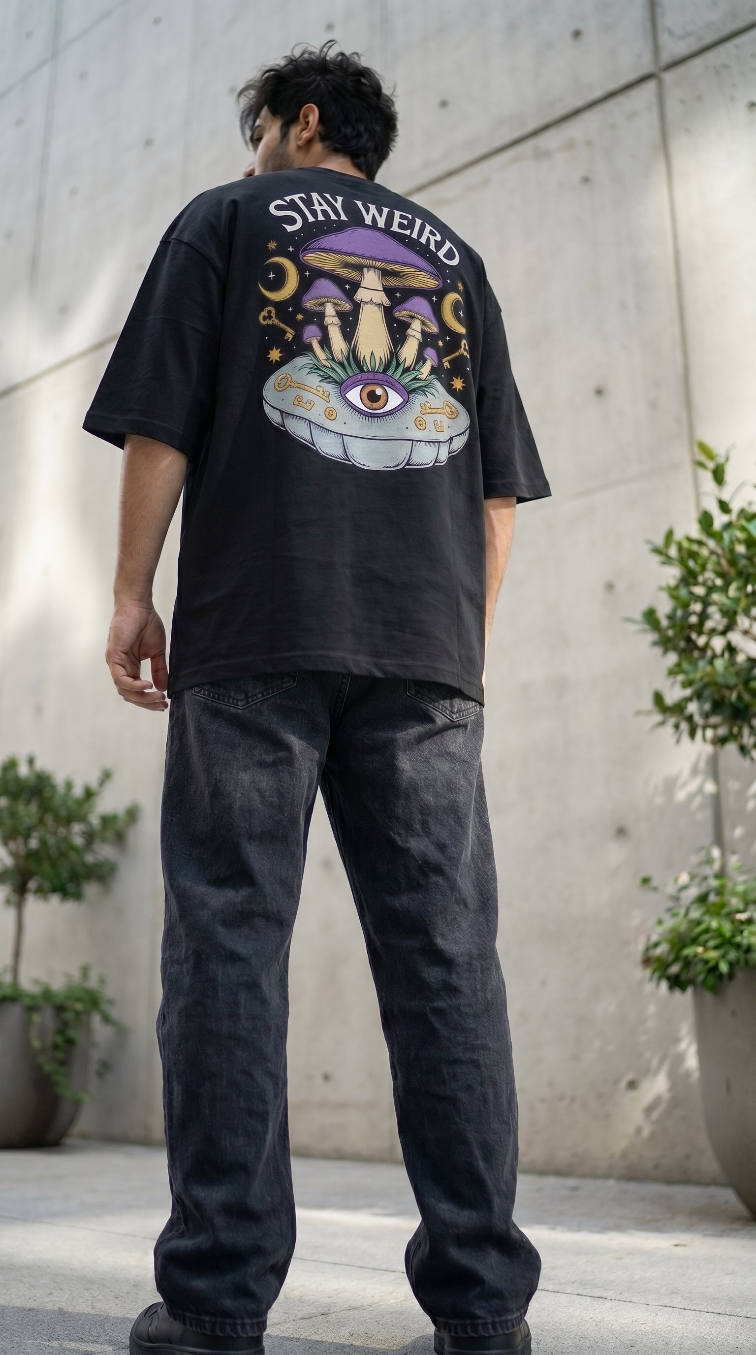 Stay Weird Oversized Graphic T-Shirt